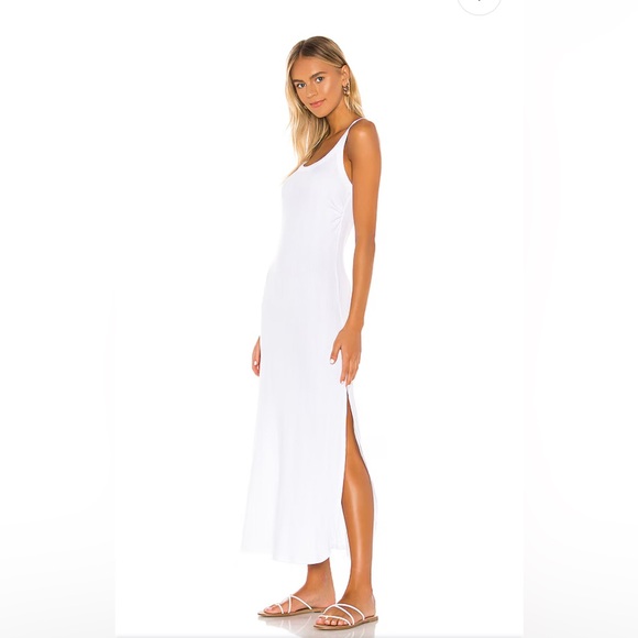 Vitamin A White Ribbed Knit Maxi Dress - Picture 3 of 11